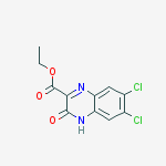 Structure of 2-Quinoxalinecarboxylic acid, 6,7-dichloro-3-hydroxy-, ethyl ester
