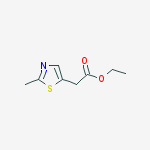 Structure of ethyl 2-(2-methyl-1,3-thiazol-5-yl)acetate