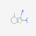 Structure of 2-Amino-4-methyl-4,5,6,7-tetrahydro-1-benzothiophene-3-carbonitrile