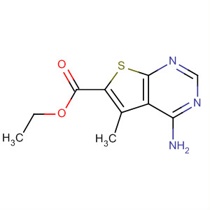 Thieno[2,3-d]pyrimidine-6-carboxylic acid, 4-amino-5-methyl-, ethylester结构式