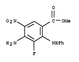 Structure of methyl 4-amino-2-anilino-3-fluoro-5-nitrobenzoate