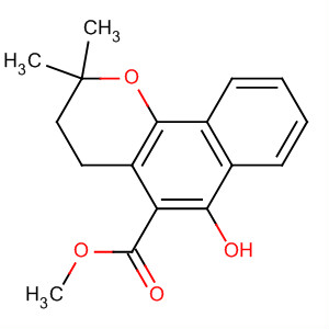 Structure of 2H-Naphtho[1,2-b]pyran-5-carboxylic acid,3,4-dihydro-6-hydroxy-2,2-dimethyl-, methyl ester