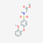 Structure of N-[4-(2-METHOXYPHENOXY)PHENYLSULFONYL]GLYCINE, 96%