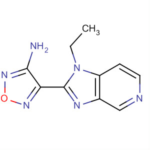 Chemical structure of 1,2,5-Oxadiazol-3-amine, 4-(1-ethyl-1H-imidazo[4,5-c]pyridin-2-yl)-