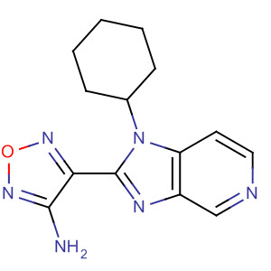 Structure of 1,2,5-Oxadiazol-3-amine,4-(1-cyclohexyl-1H-imidazo[4,5-c]pyridin-2-yl)-