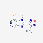 Structure of 1,2,5-Oxadiazol-3-amine,4-(7-bromo-1-ethyl-1H-imidazo[4,5-c]pyridin-2-yl)-