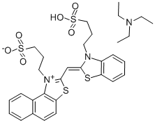 Structure of 1-(3-SULFOPROPYL)-2-[[3-(3-SULFOPROPYL)-2(3H)-BENZOTHIAZOLYLIDENE]METHYL] NAPHTHO[1,2-D]THIAZOLIUM HYDROXIDE, INNER SALT, TRIETHYLAMMONIUM SALT