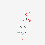 Ethyl 3-methyl-4-hydroxybenzeneacetate结构式