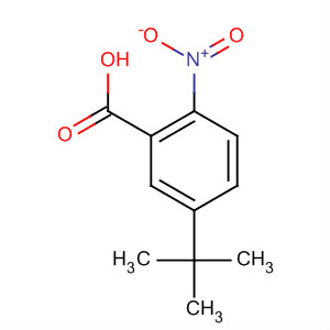 Chemical structure of Benzoic acid, 5-(1,1-dimethylethyl)-2-nitro-