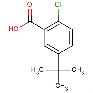 Structure of Benzoic acid, 2-chloro-5-(1,1-dimethylethyl)-