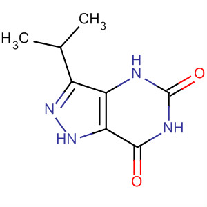 Chemical structure of 1H-Pyrazolo[4,3-d]pyrimidine-5,7(4H,6H)-dione, 3-(1-methylethyl)-