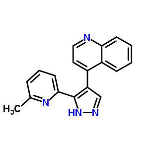 Structure of 4-[3-(6-METHYL-2-PYRIDINYL)-1H-PYRAZOL-4-YL]-QUINOLINE