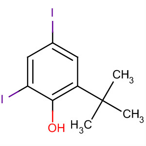 Structure of Phenol, 2-(1,1-dimethylethyl)-4,6-diiodo-