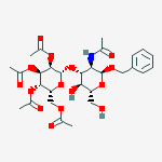 BENZYL 2-ACETAMIDO-2-DEOXY-3-O-(2,3,4,6-TETRA-O-ACETYL-ß-D-GALACTOPYRANOSYL)-A-D-GLUCOPYRANOSIDE结构式