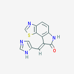 Structure of 8-(1H-IMIDAZOL-4-YLMETHYLENE)-6,8-DIHYDRO-THIAZOLO[5,4-E]INDOL-7-ONE