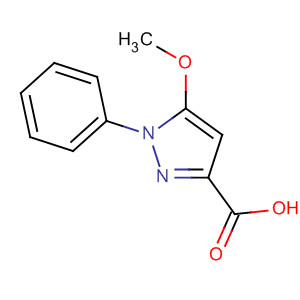 Structure of 1H-Pyrazole-3-carboxylic acid, 5-methoxy-1-phenyl-
