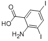 2-氨基-3,5-二碘苯甲酸,结构式
