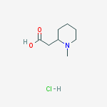 2-(1-methylpiperidin-2-yl)acetic Acid;hydrochloride结构式