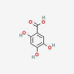 Chemical structure of 2,4,5-Trihydroxybenzoic acid