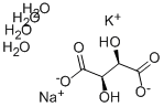 Structure of POTASSIUM SODIUM TARTRATE TETRAHYDRATE
