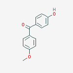 (4-hydroxyphenyl)-(4-methoxyphenyl)methanone结构式