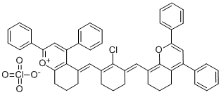 8-[2-CHLORO-3-(2,4-DIPHENYL-6,7-DIHYDRO-5H-CHROMEN-8-YLMETHYLENE)-CYCLOHEX-1-ENYLMETHYLENE]-2,4-DIPHENYL-5,6,7,8-TETRAHYDRO-CHROMENYLIUM PERCHLORATE结构式