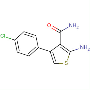 2-氨基-4-(4-氯苯基)噻吩-3-甲酰胺结构式