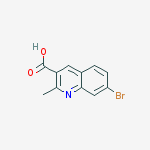 7-BROMO-2-METHYLQUINOLINE-3-CARBOXYLIC ACID结构式