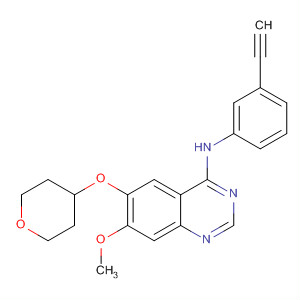 4-Quinazolinamine,N-(3-ethynylphenyl)-7-methoxy-6-[(tetrahydro-2H-pyran-4-yl)oxy]-结构式