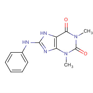Structure of 1H-Purine-2,6-dione, 3,7-dihydro-1,3-dimethyl-8-(phenylamino)-