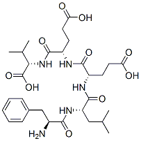 Chemical structure of phenylalanyl-leucyl-glutamyl-glutamyl-valine
