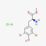 Structure of (S)-Methyl 2-amino-3-(3,5-dibromo-4-hydroxyphenyl)propanoate hydrochloride