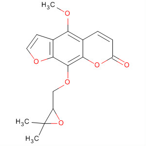 Structure of 7H-Furo[3,2-g][1]benzopyran-7-one,9-[(3,3-dimethyloxiranyl)methoxy]-4-methoxy-