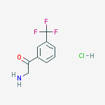 Structure of 2-amino-1-(3-(trifluoromethyl)phenyl)ethanone hydrochloride