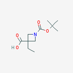 Structure of 1,3-AZETIDINEDICARBOXYLIC ACID 3-ETHYL-,1-(TERT-BUTYL) ESTER
