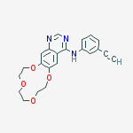 Structure of N-(3-ETHYNYLPHENYL)-7,8,10,11,13,14-HEXAHYDRO-[1,4,7,10]TETRAOXACYCLODODECINO[2,3-G]QUINAZOLIN-4-AMINE