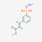 Structure of 2-Propenoic acid, 3-(3-sulfophenyl)-, 1-methyl ester, sodium salt, (2E)-