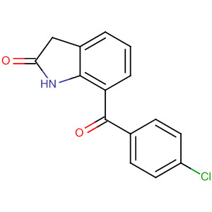 Structure of 2H-Indol-2-one, 7-(4-chlorobenzoyl)-1,3-dihydro-