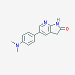 5-(4-(Dimethylamino)phenyl)-1H-pyrrolo[2,3-b]pyridin-2(3H)-one结构式