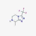 Structure of 8-METHYL-3-(TRIFLUOROMETHYL)-5,6,7,8-TETRAHYDRO[1,2,4]TRIAZOLO[4,3-A]PYRAZINE
