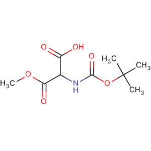 Propanedioic acid, [[(1,1-dimethylethoxy)carbonyl]amino]-, monomethylester结构式
