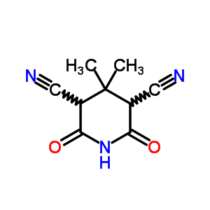 Structure of 4,4-dimethyl-2,6-dioxopiperidine-3,5-dicarbonitrile