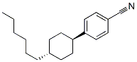 Structure of trans-4-(4-hexylcyclohexyl)benzonitrile