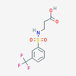 Structure of N-[3-(TRIFLUOROMETHYL)PHENYLSULFONYL]-BETA-ALANINE, 96%