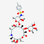Structure of 3'-N-DesMethyl-3'-N-tosyl AzithroMycin