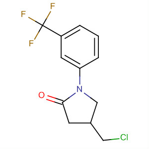 Chemical structure of 2-Pyrrolidinone, 4-(chloromethyl)-1-[3-(trifluoromethyl)phenyl]-