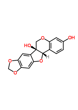 Structure of (6aS,12aS)-6H-[1,3]dioxolo[5,6][1]benzofuro[3,2-c]chromene-3,6a(12aH)-diol