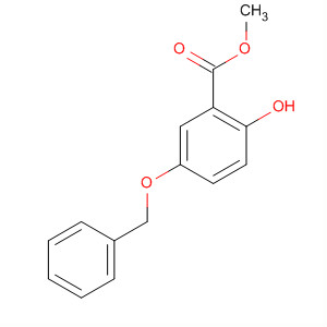 Structure of Benzoic acid, 2-hydroxy-5-(phenylmethoxy)-, methyl ester