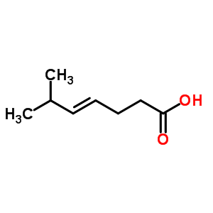Structure of (4E)-6-methylhept-4-enoic acid