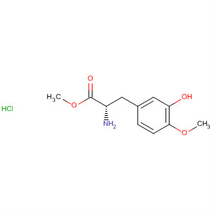Structure of L-Tyrosine, 3-hydroxy-O-methyl-, methyl ester, hydrochloride